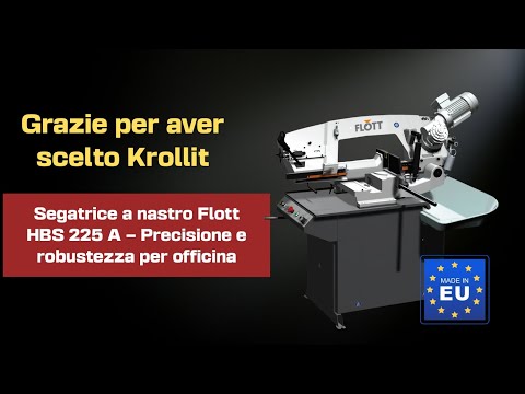 Segatrice a nastro Flott HBS 225 A – Precisione e robustezza per officina