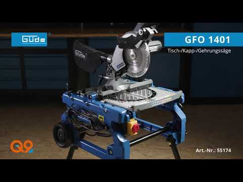 Güde GFO 1401 – Troncatrice radiale multifunzione con piano ribaltabile 180°
