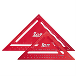 Squadra da carpentiere IGM Carpenter Square in duralumin con scala laser 0°–90° e tacche ogni 5 mm, versione 180 e 300 mm